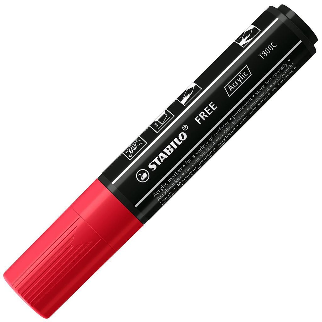 STABILO FREE Acrylic T800C karmin mit Sleeve