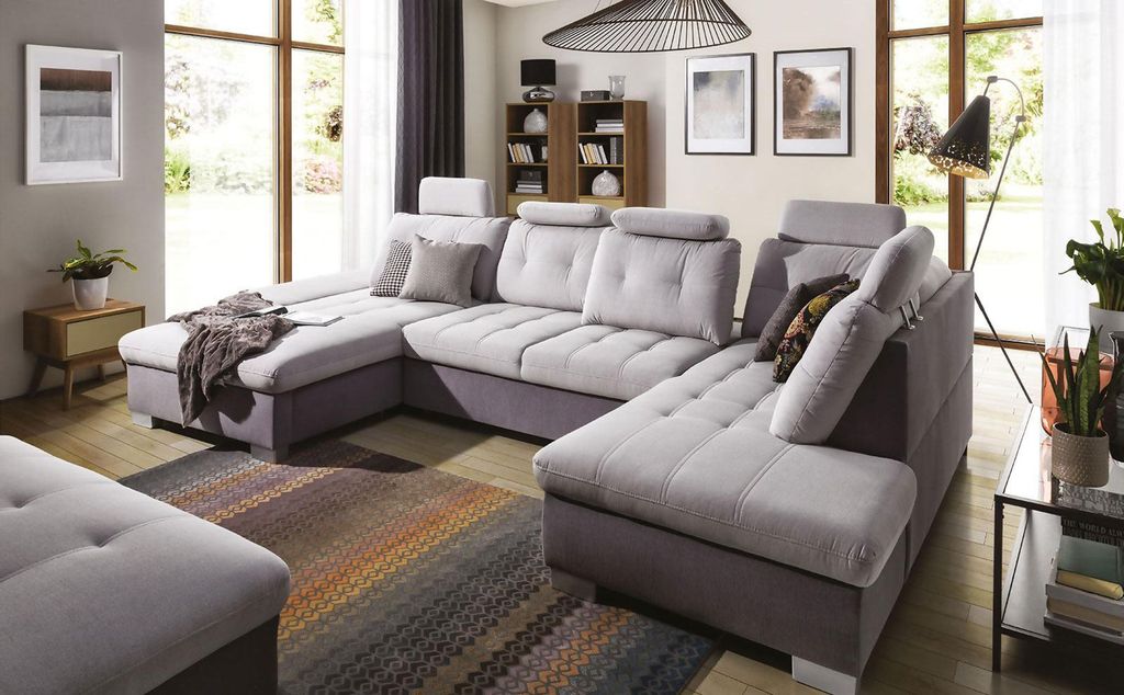 Multifunktions Couch Ecksofa Couch Polster Verstellbarer Rücken Wohnlandschaft