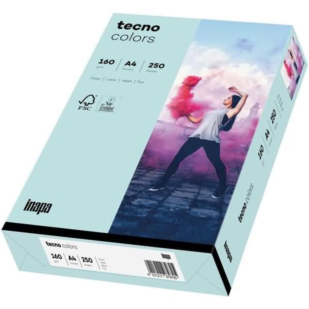 tecno Papier multifonctions colors A4 160 g/qm bleu clair Image du produit 