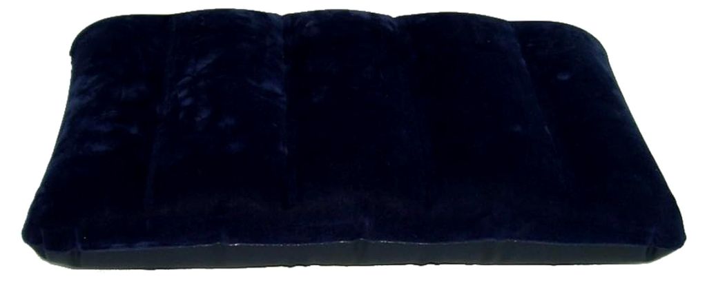 aufblasbares Kissen Reisekissen Strandkissen Campingkissen Kopfkissen Sitzkissen (43 x 28 x 9 cm, Dunkelblau)