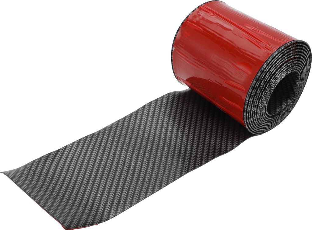 Universal 8.2Ftx3.94In Auto Seitenschweller Schutz Einstellbare Seitenkantenschützer PVC 1 Stück Kohlefaser Muster Schwarz
