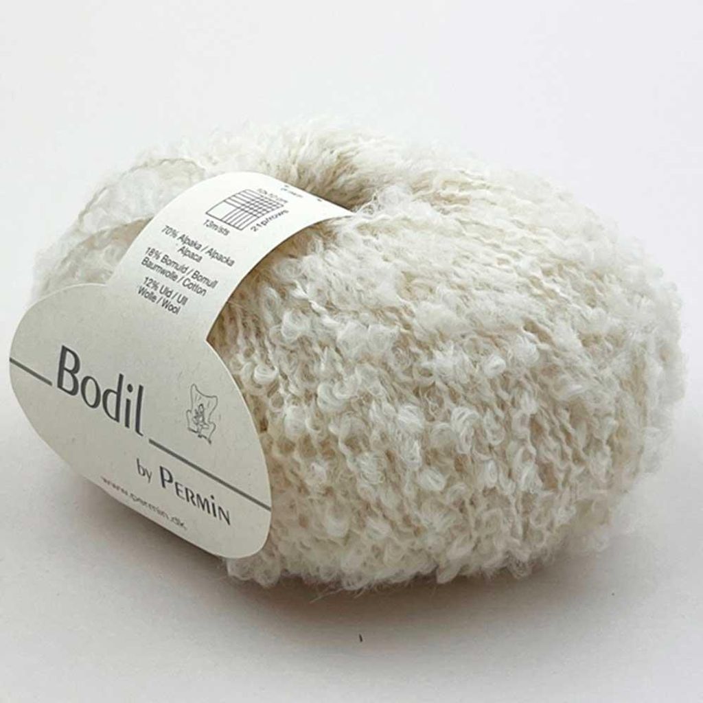 Bodil by Permin – Prírodná bouclé priadza z alpaky Bodil, Obrázok produktu 