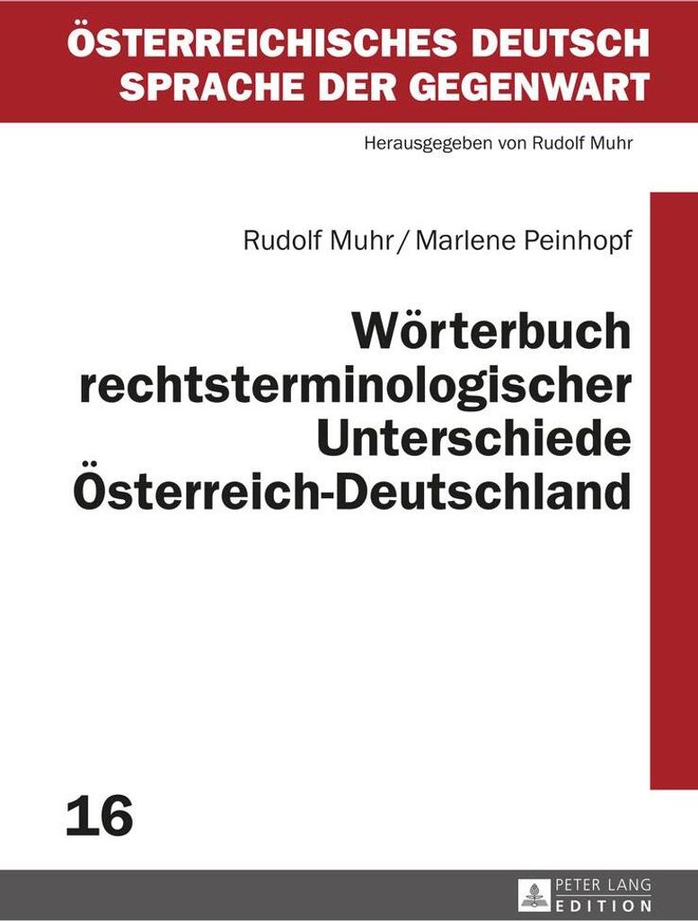 Wörterbuch rechtsterminologischer Unterschiede Österreich-Deutschland