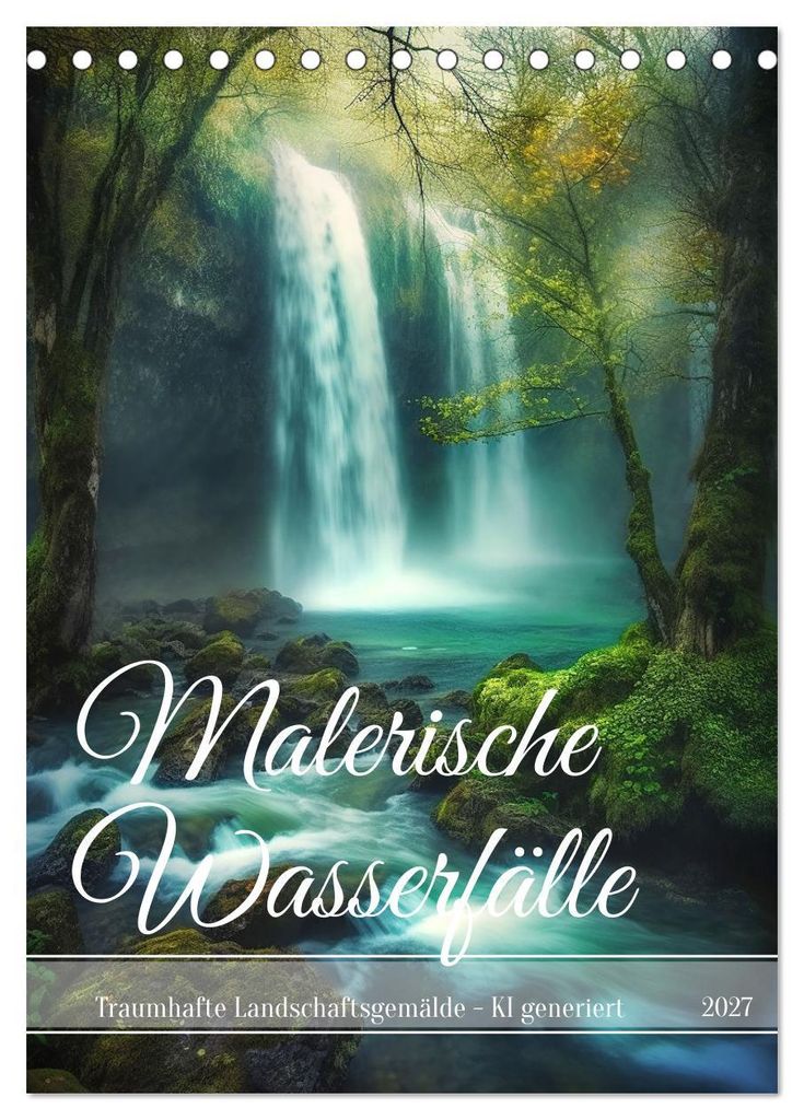 Malerische Wasserfälle (Tischkalender 2027 DIN A5 hoch), CALVENDO Monatskalender