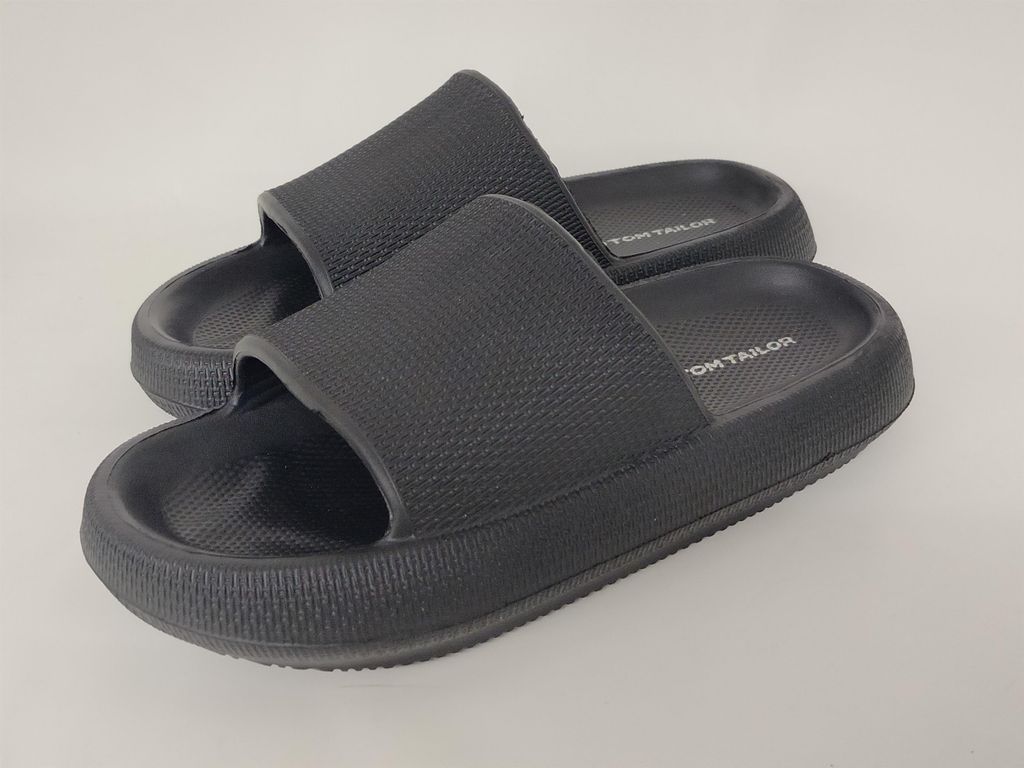 Tom Tailor Damen Pantolette Badeschuhe schwarz EUR 39