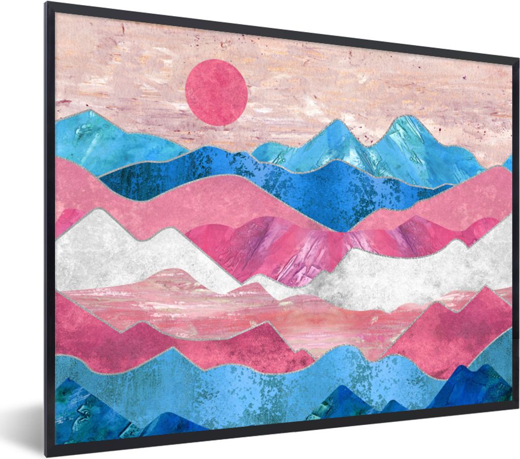 MuchoWow Gerahmtes Poster Transgender - Marmor - Stolz 40x30 cm - Poster mit Schwarzem Bilderrahmen Wandposter Rahmen Foto Bilder - Kunstposter -...