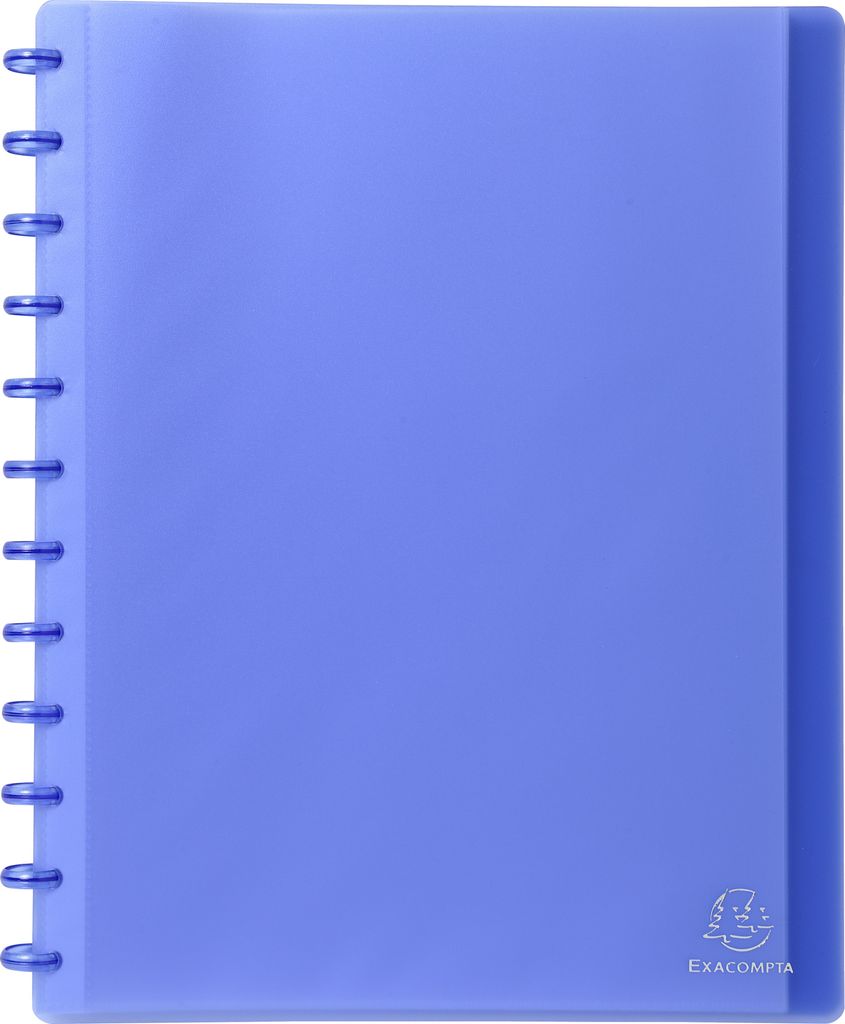 Exacompta 4x Sichtmappe aus PP 800μ, 30 herausnehmbare Hüllen, A4, Blau, 86352E