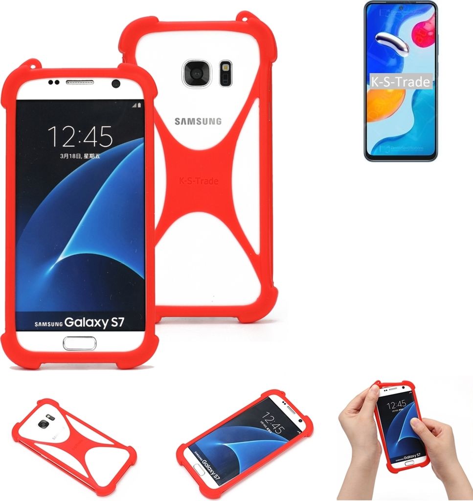 K-S-Trade Handy-Hülle kompatibel mit Xiaomi Redmi Note 11S Global Schutz-Hülle Bumper Silikon Schutz Hülle Cover Case Silikoncase Silikonbumper TPU