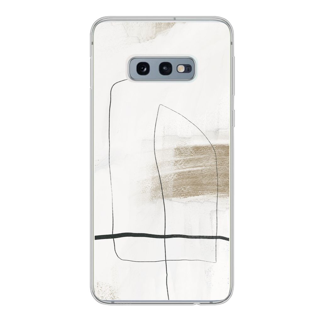 MuchoWow Handyhülle Schutzhülle Hülle für Samsung Galaxy S10e Farbe - Minimalismus - Schwarz Silikon Softcase Handy Hülle - Handy