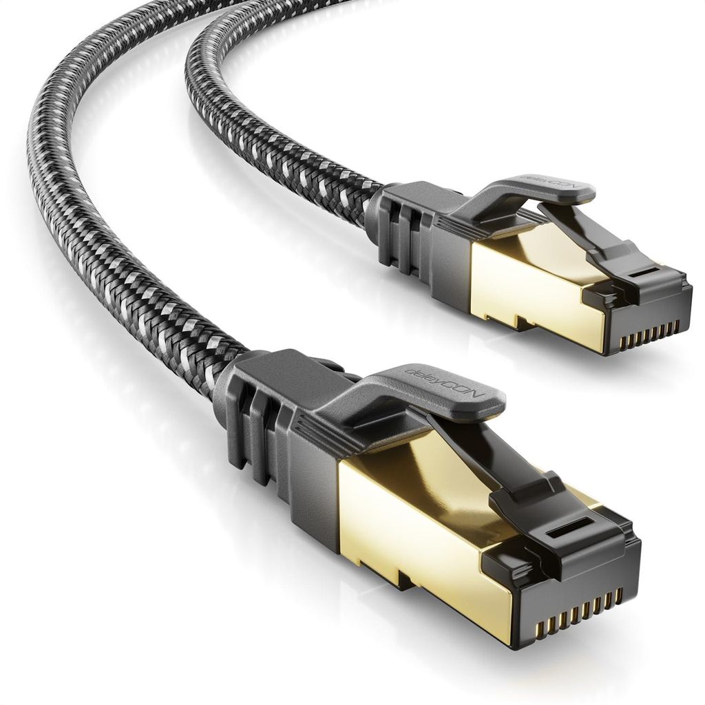 deleyCON 10m CAT8 Netzwerkkabel RJ45 40-Gigabit SFTP Nylon Produktbild 