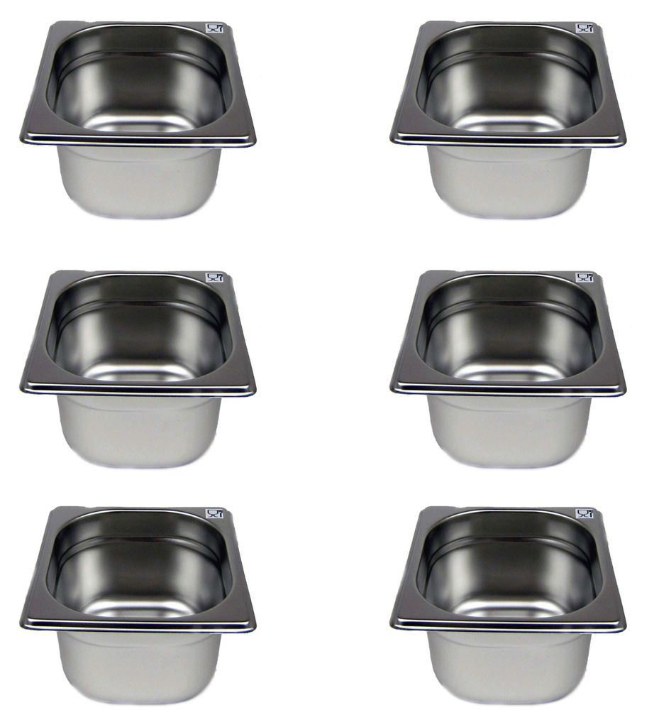 AcMax 6 Stück GN 1/6 Gastronormbehälter GN-Behälter Produktbild 