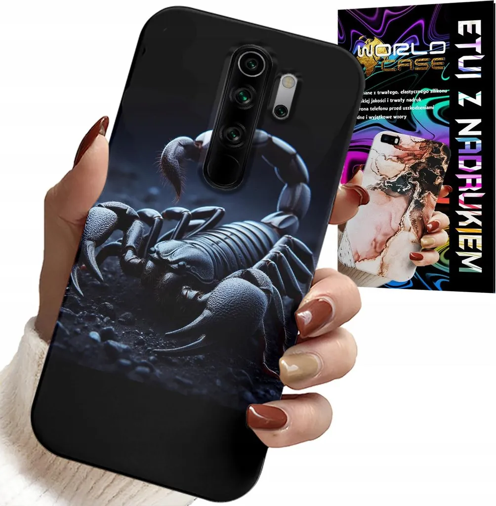 Custodia Note 8 Pro Scorpione Elegance + Screen Protector Idrogel