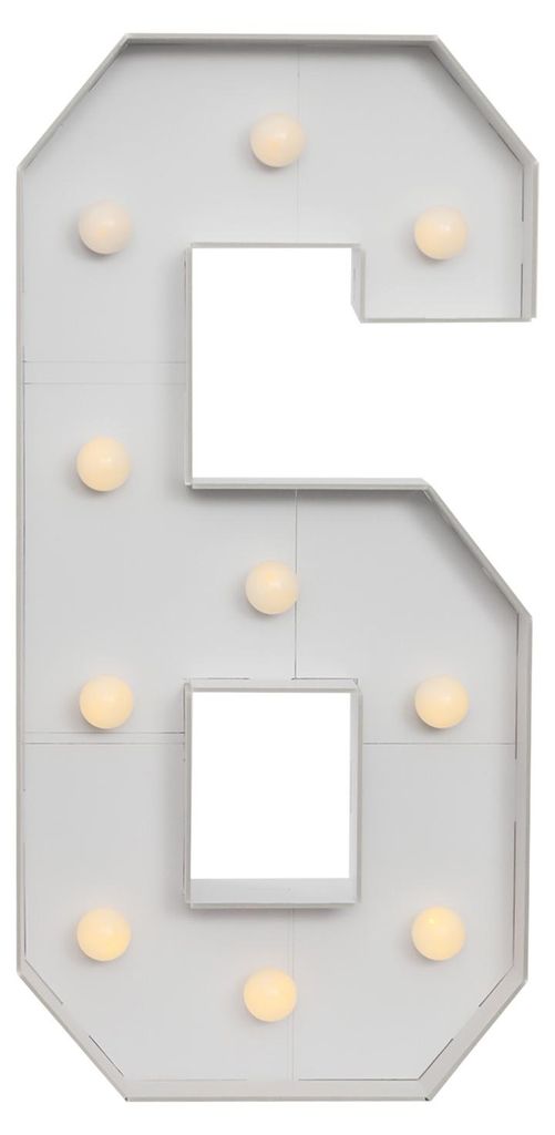 100cm numéro lumineux-6 anniversaire décoration de fête Image du produit 