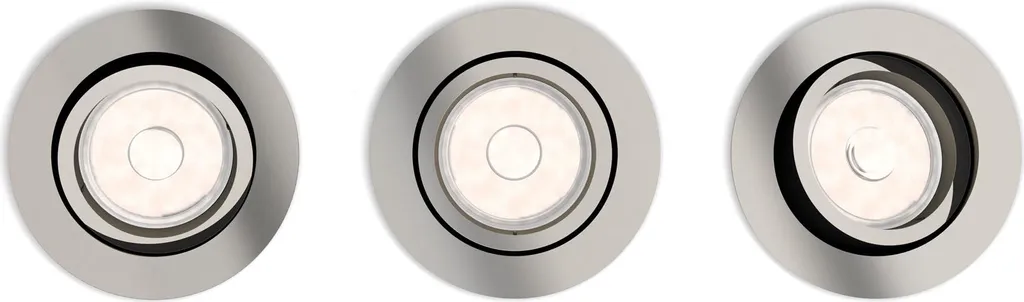Philips Donegal Faretto Incasso 3 Pezzi GU10 - Cromo Satinato Elegante
