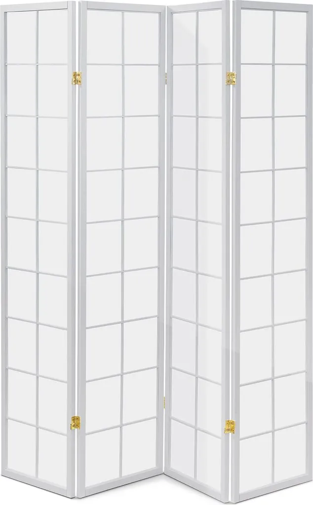 Paravent 4 volets blanc EF-E804 WT Autronic pour décorer votre maison