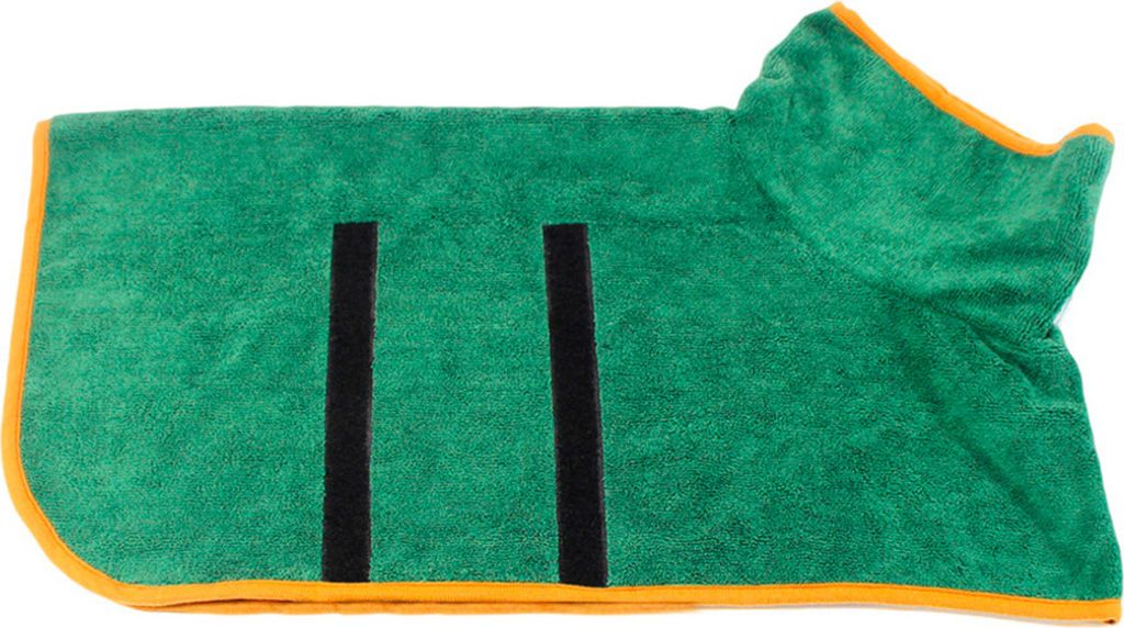 Hundebademantel aus Mikrofaser, Wickeltuch, super saugfähig, Trockentuch, verstellbarer Taillenverschluss, maschinenwaschbar, Hundebadetuch für k...