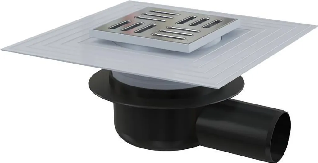 Scarico Pavimento Alcadrain 105x105 mm Inox - Sifone Antiodore