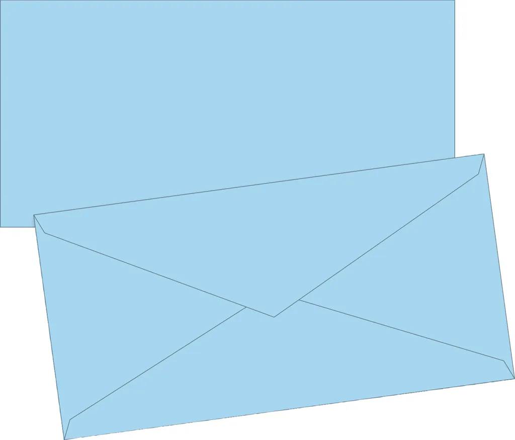 Enveloppe de correspondance bleue DIN long en papier universel souple