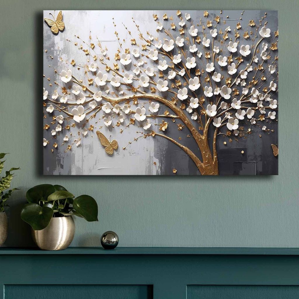Wallity, 70100GSC-031, Dekorative Leinwandmalerei, Mehrfarbig, 100 % LEINWAND, 70 x 100 cm