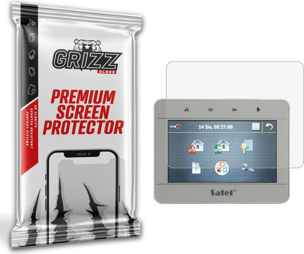 Matte Folie GrizzGlass PaperScreen für den Alarmgeber Satel INT-TSG-SSW 4,3