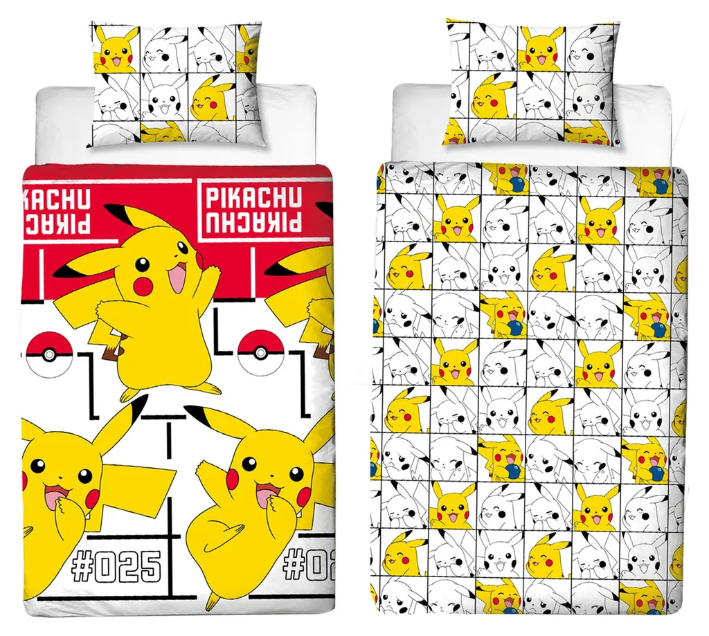 Parure Pokémon 140x200 en coton blanc doux pour un confort durable