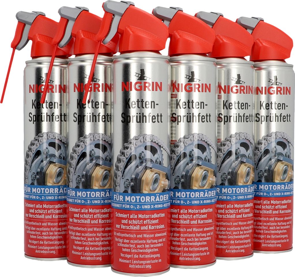 NIGRIN Ketten-Sprühfett 400ml 6x Produktbild 