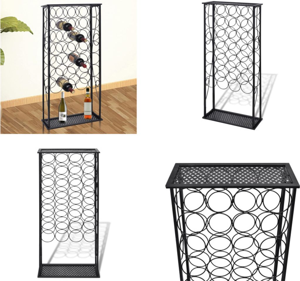 vidaXL Flaschenregal für 28 Flaschen Metall - Weinregal - Weinregale - Flaschenregal - Flaschenregale