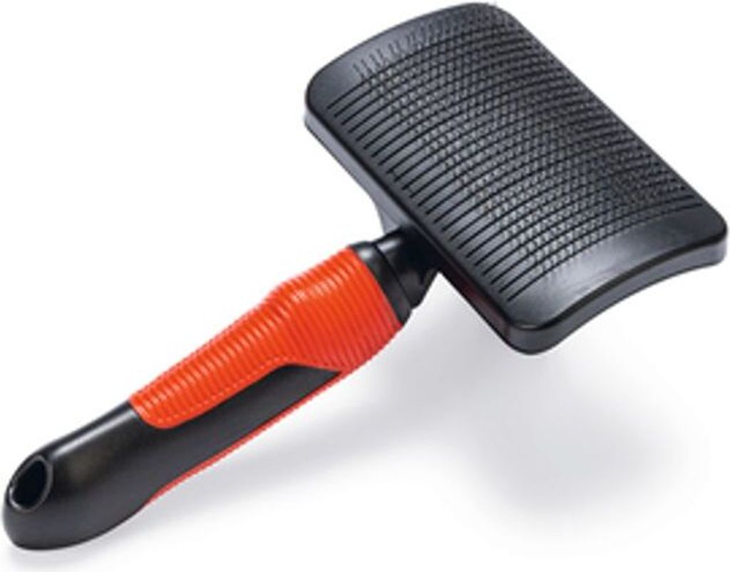 Karlie Professional Soft-Zupfbürste - Hundebürsten - Gummi - Rot/Schwarz - 18,5x10,5x5 cm