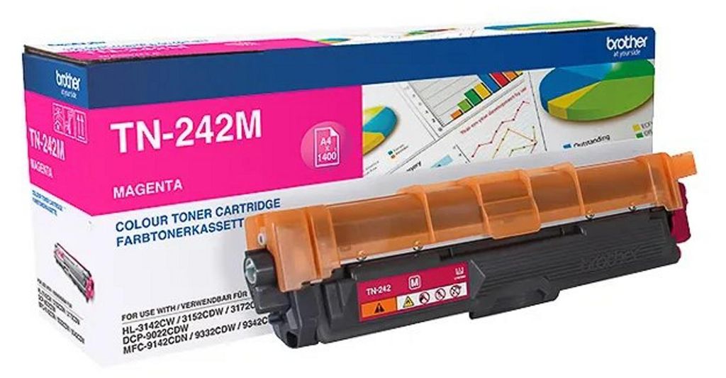Brother TN-242M, 1400 stron(y), Purpurowy, 1 szt. Zdjęcie produktu 