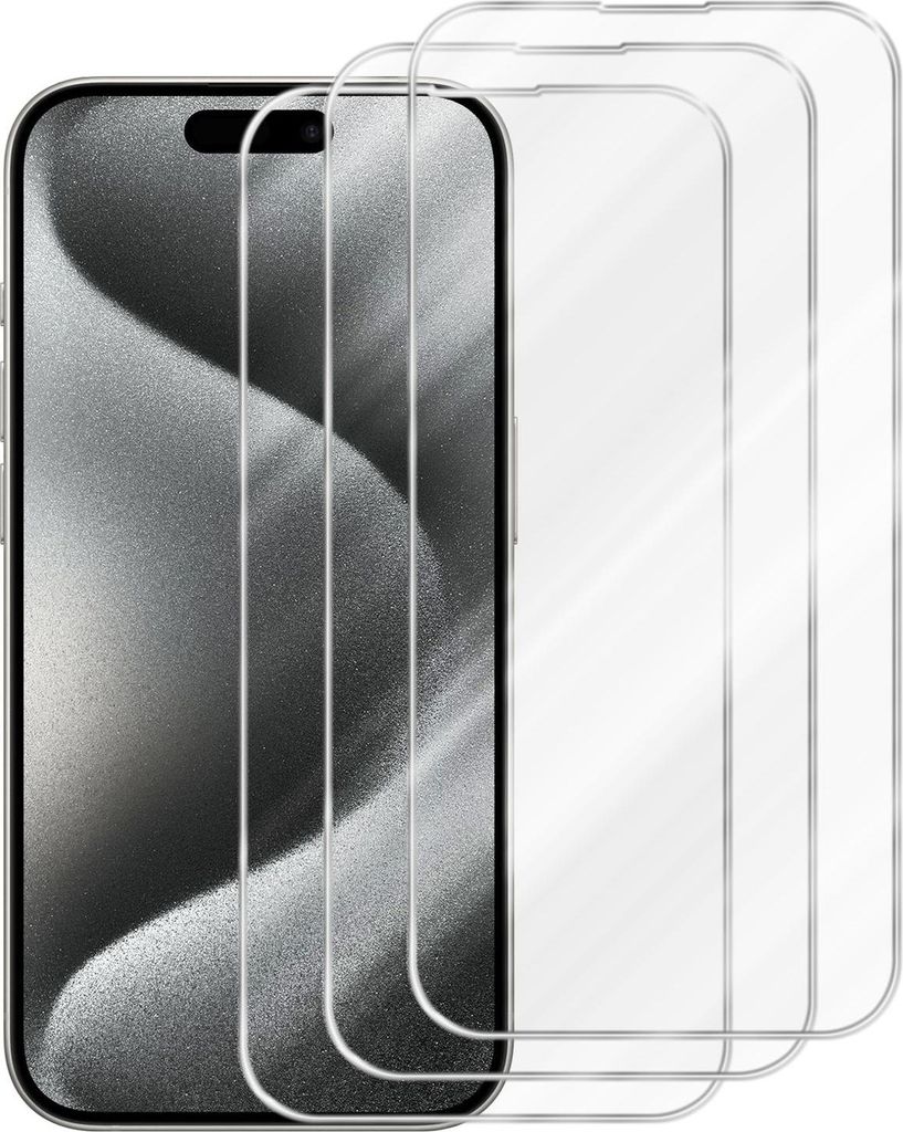 Cadorabo 3x Schutzfolie für Apple iPhone 16 PRO MAX in KRISTALL KLAR Gehärtetes Tempered Display-Schutzglas Panzerfolie
