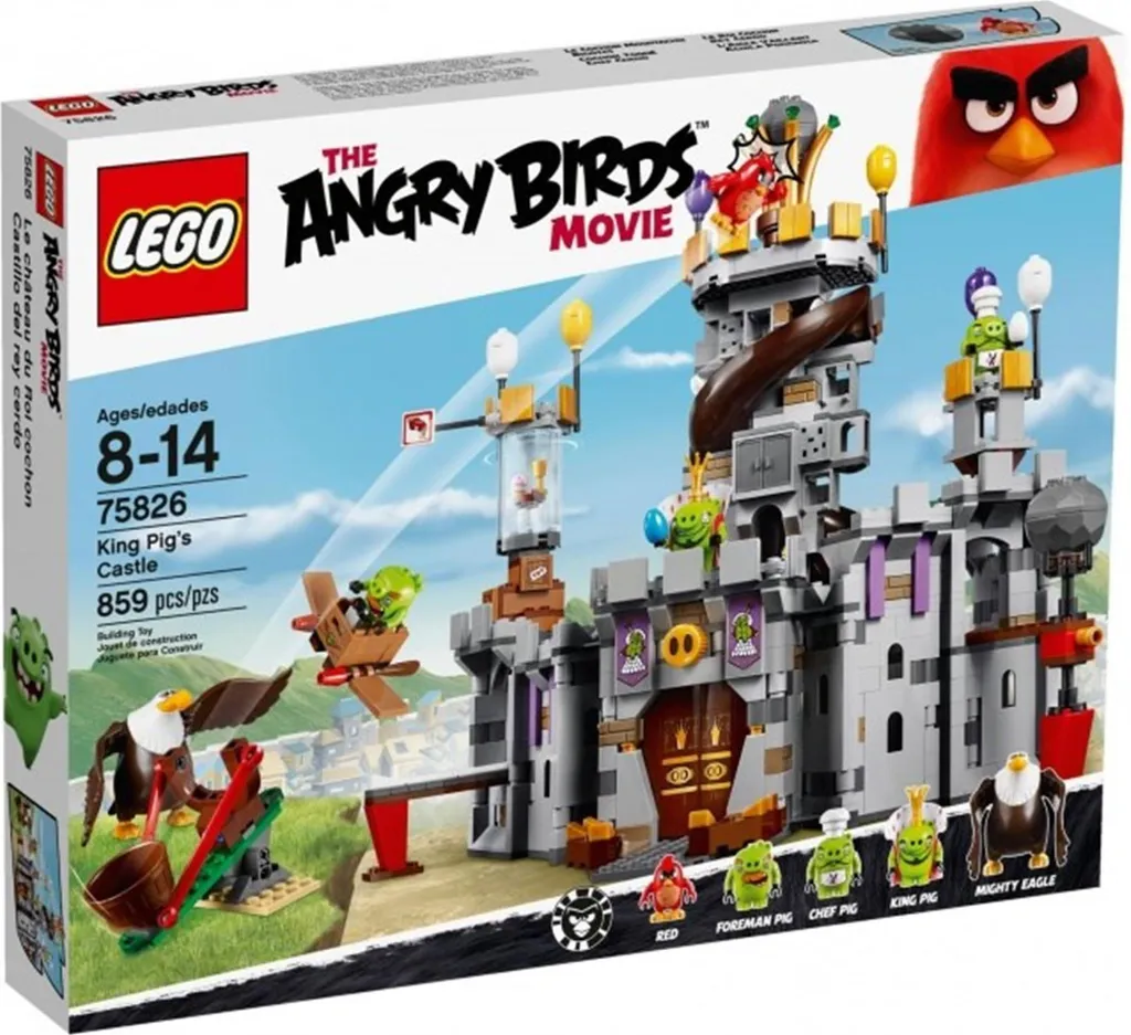 LEGO Angry Birds 75826 Château du Roi Cochon pour jouer en famille
