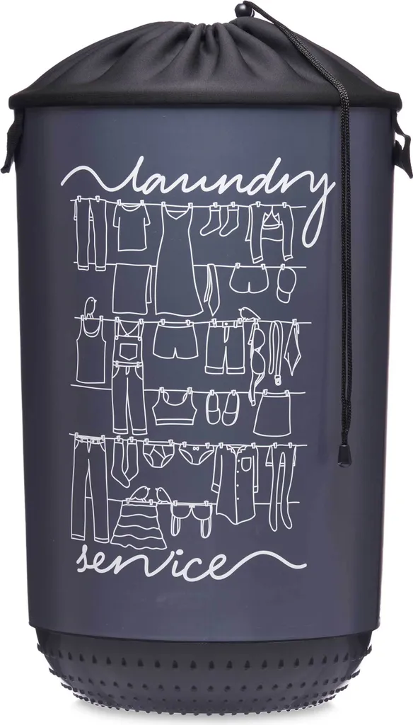Panier à linge de salle de bain 40 litres gain de place avec couvercle
