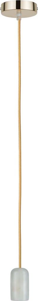 Paulmann Pendelleuchte Vintage Stoffkabel Gold Alabaster max 60W E27 ohne Leuchtmittel