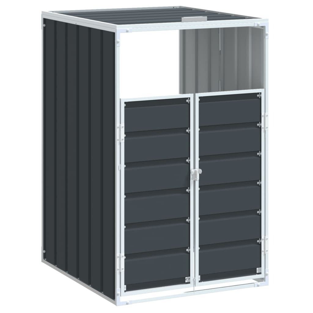 vidaXL Box pour poubelles 1 tonne anthracite 72x81x115 cm Image du produit 