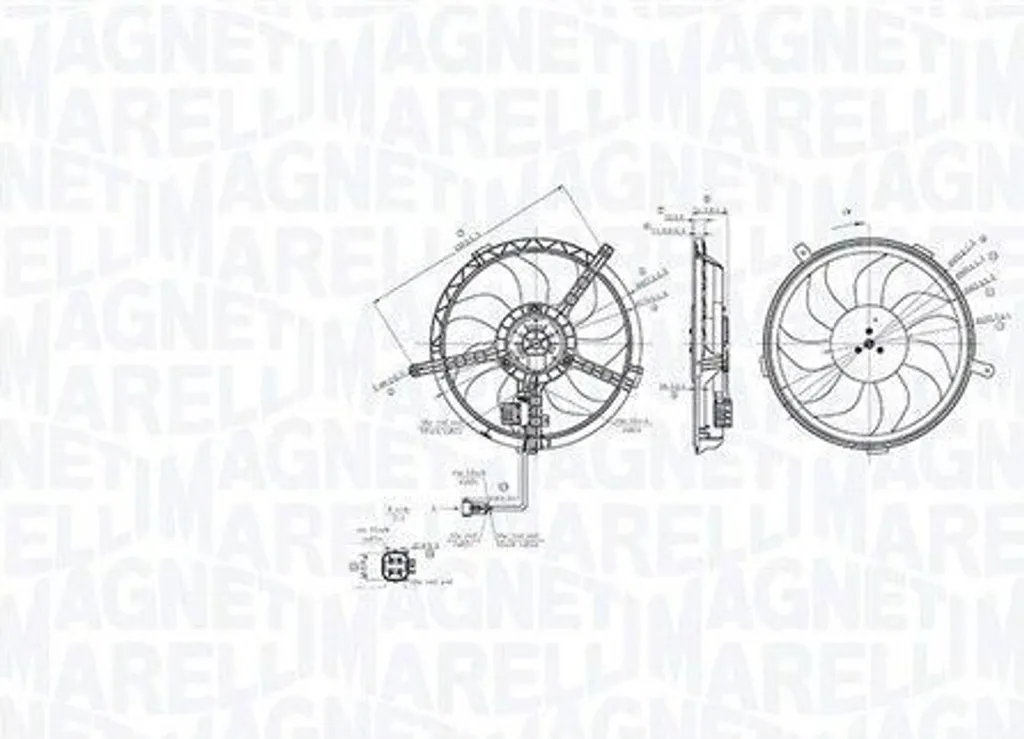 Ventilateur de radiateur MAGNETI MARELLI 069422850010 pour MINI R56