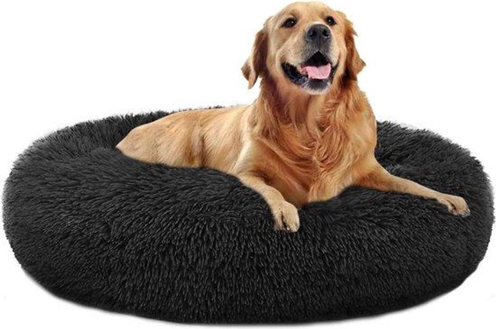 Hauskatzenbett - Kalmerndes Plüschbett Waschbar Selbstwärmendes Hundebett Groß Rund Plüsch Für Kleine/Mittel/Large (60cm/80cm/90cm/110cm)