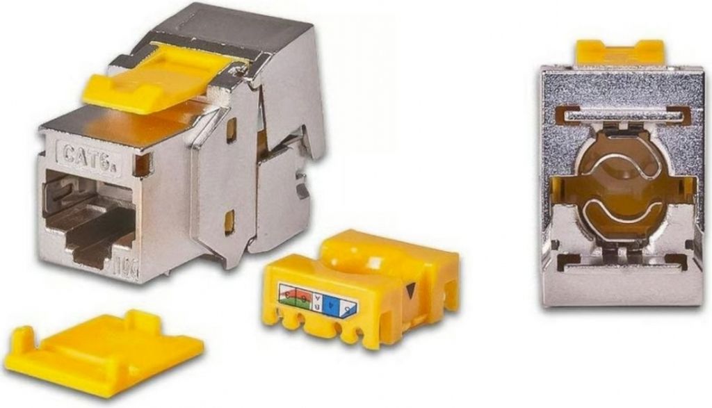 Wirewin KAT6A 10 Gigabit - Ethernet Keystone Modul - silber