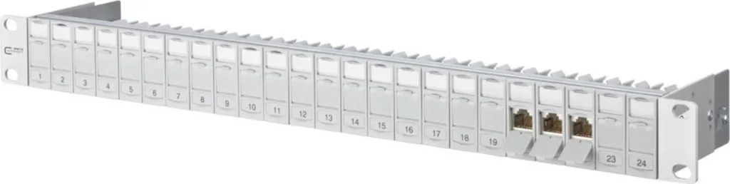 Panneau de Brassage Vide 24 Ports 1U METZ CONNECT pour Modules RJ45