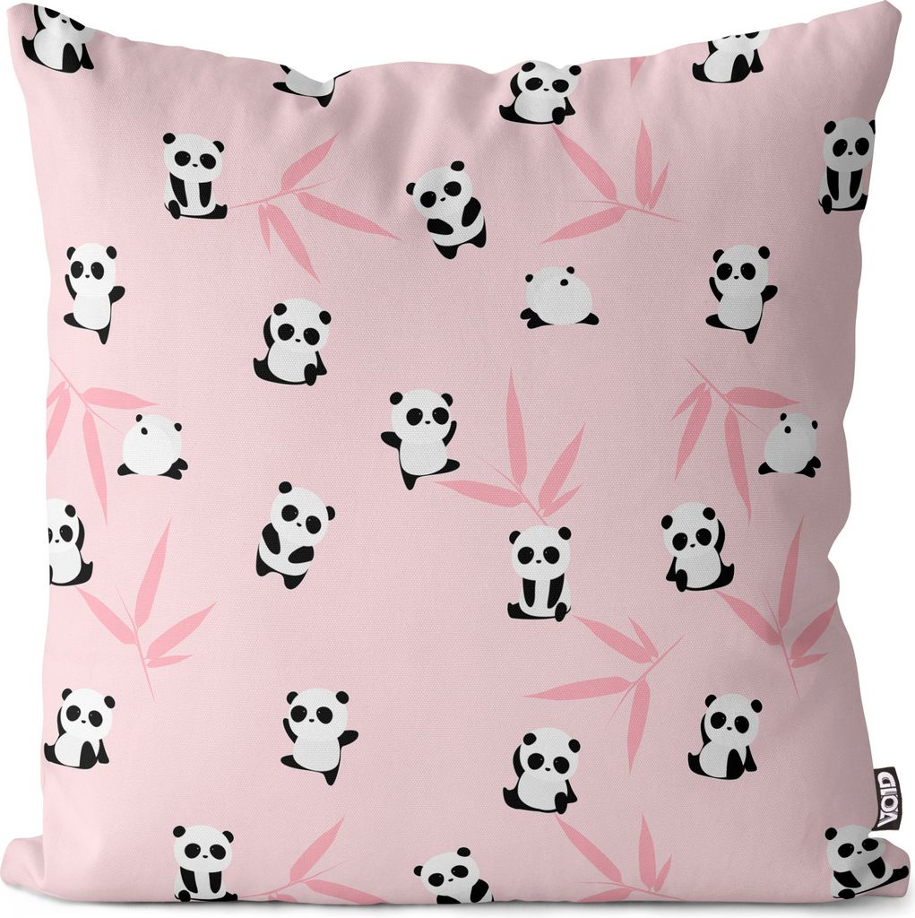 VOID Panda Kinder Rosa Bambus Kissenbezug Kissenhülle Polyester Dekoration Outdoor Dekokissen
