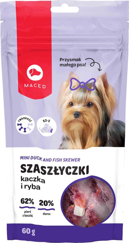 MACED Mini duck and fish skewer - Hundeleckerli - 60g