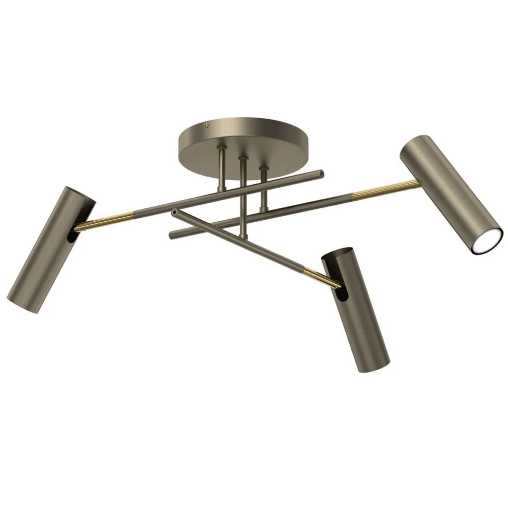 Plafonnier Axion 3xGU10 : Solution Éclairage Chic pour Intérieur Sombre