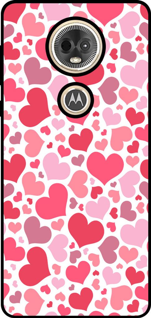 Smartphonica Handytasche geeignet für Motorola Moto E5 Play mit Herzen drucken - Herzen Design TPU Backcover Fall - Kinder Fall mit Herzen Design