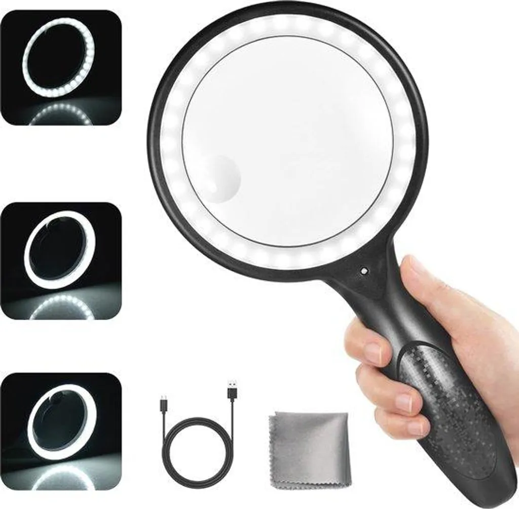 Loupe lumineuse pour lire sans fatigue visuelle les petits mots