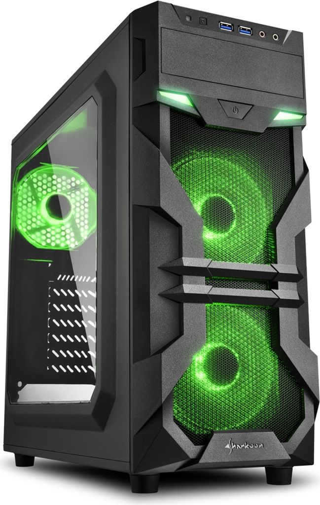 Sharkoon Tower - ATX - ohne Netzteil - grün