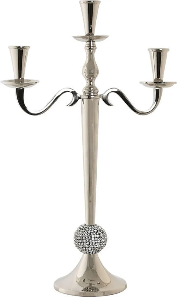Chandelier Argenté Aluminium Stable 46cm - Décoration Chic sans Tache