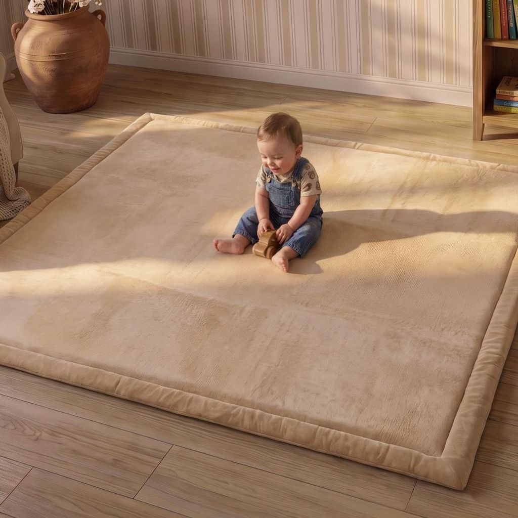 CASABEL Tappeto gioco per bambini, velluto, morbido, Immagine del prodotto 