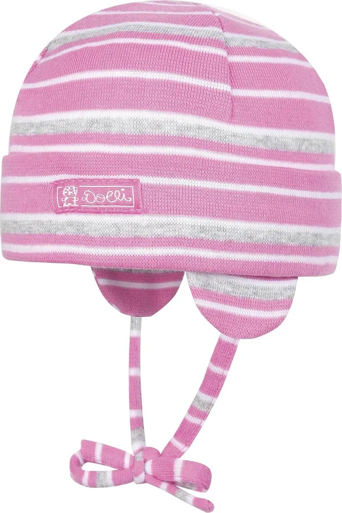 Berretto in maglia foderato in pile volpe rosa bimba Okaïdi & Obaïbi