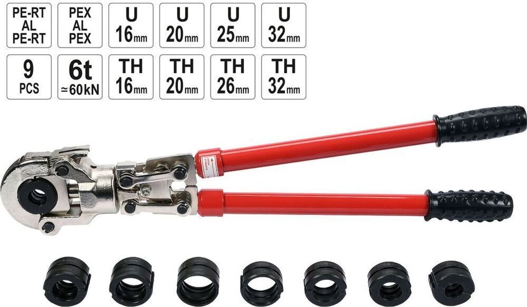 Yato YT-21735 Krimpovací nástroj Black, Red Obrázok produktu 11