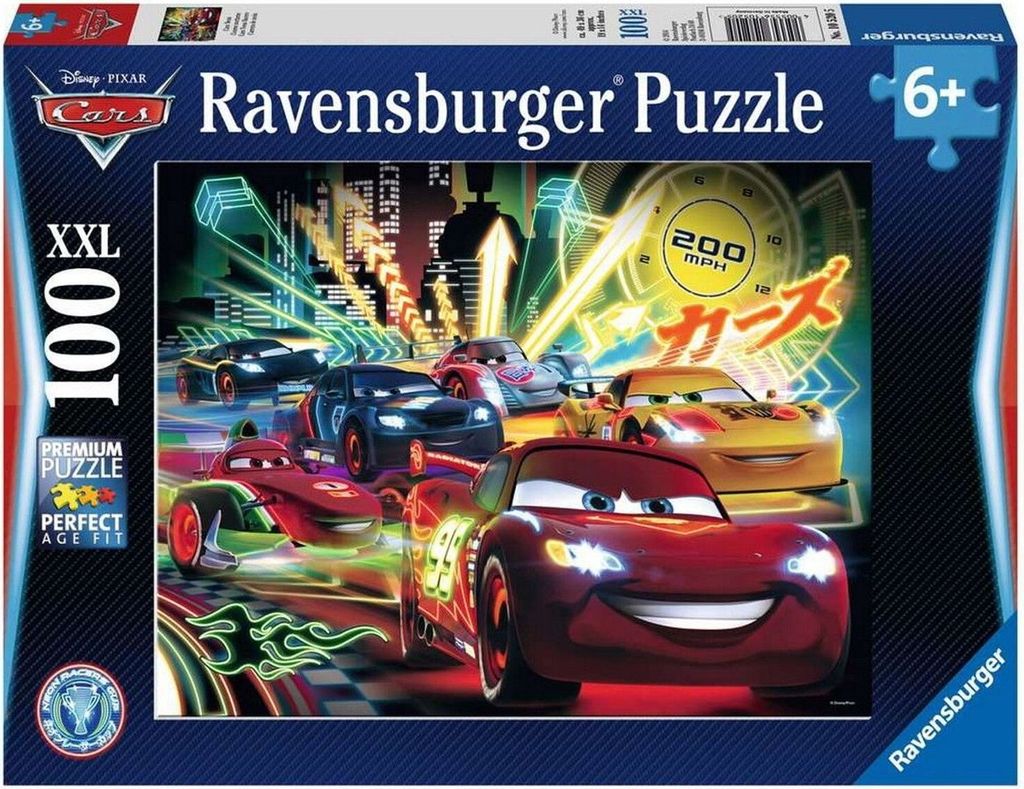 Ravensburger Cars Neon, 100 kusů, Kreslené filmy, 6 Obrázek produktu 