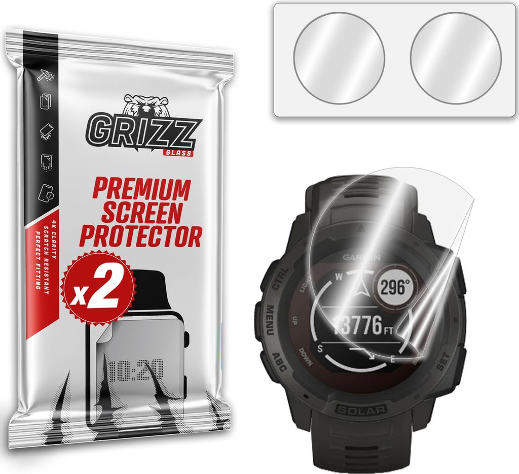 GrizzGlass Keramikfolie CeramicFilm für Garmin Instinct Solar Surf Edition
